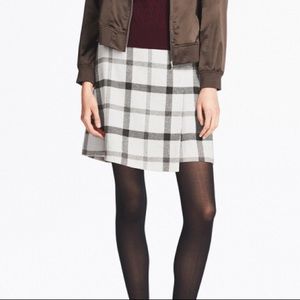 UNIQLO Wool-blend Wrap Mini Skirt in Off White NWT